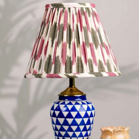 Pink Ikat Empire Lampshade Small